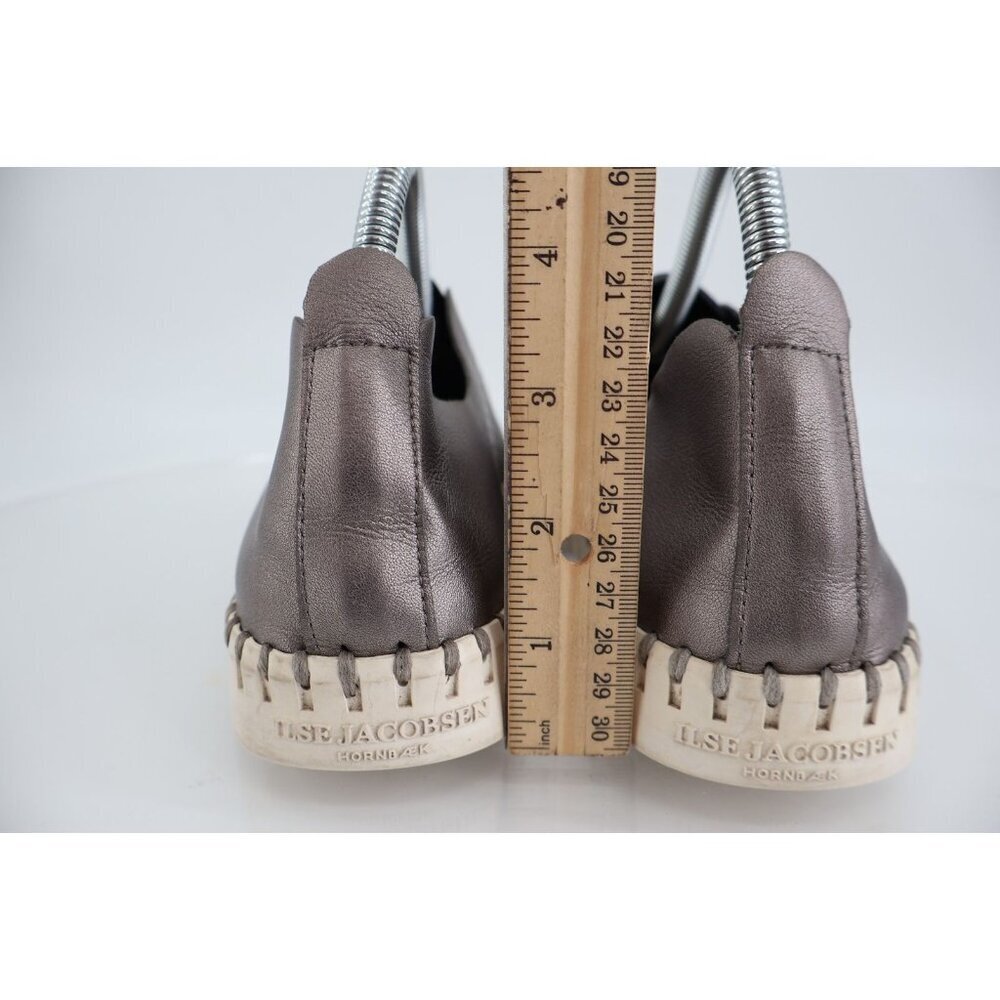 Ilse Jacobsen Women's Tulip Sneaker Size 40 10 Slip On Shoe Silver Perforated - Picture 7 of 12